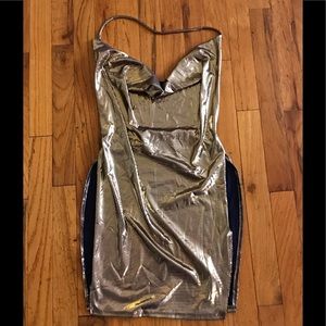 Fashion Nova Gold Dress